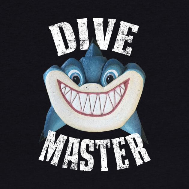 Dive Master Cool Shark With Wide Smile Funny Diving Gift by peter2art